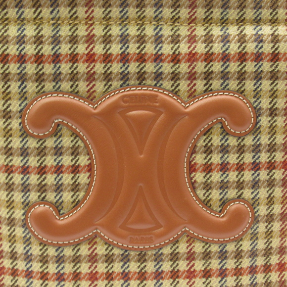 Celine Molle Cover Tice Tote Bag Canvas Brown Series - Picture 8 of 10